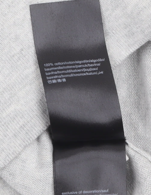 Calvin Klein Men's Grey Cotton V-Neck Jumper Size S