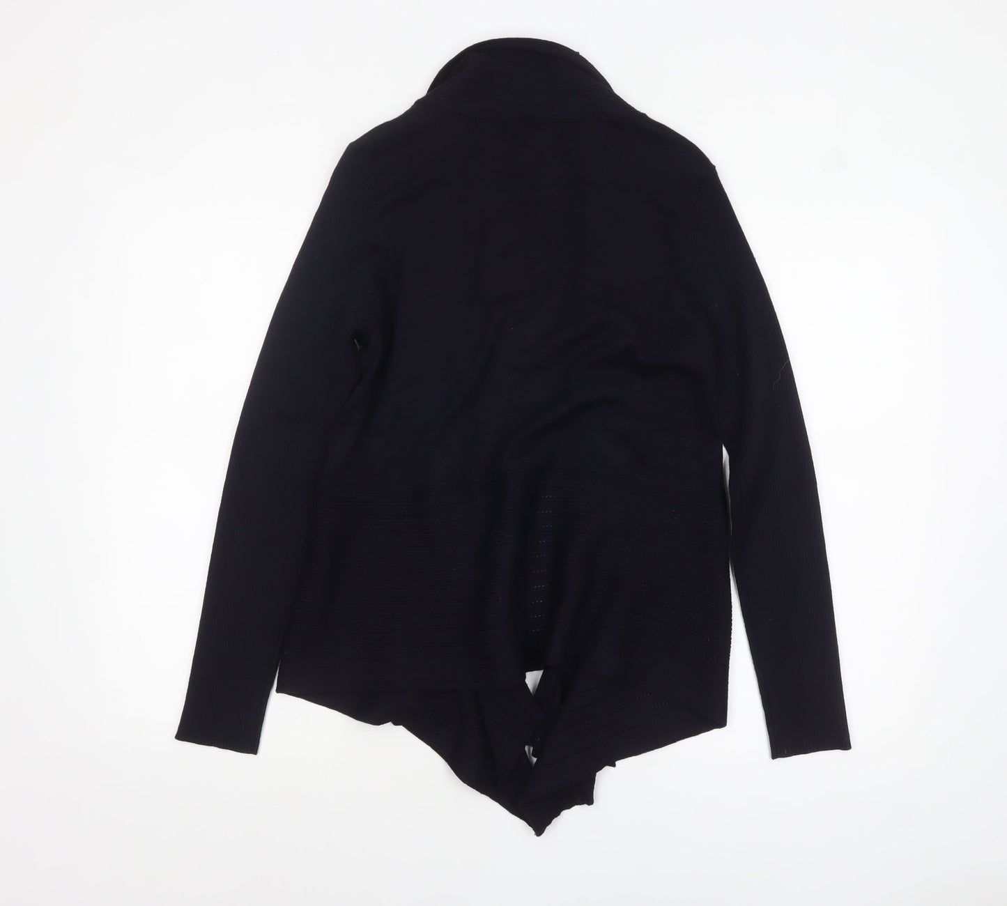 Verve Ami Women Black L Lightweight Open Knit Cardigan