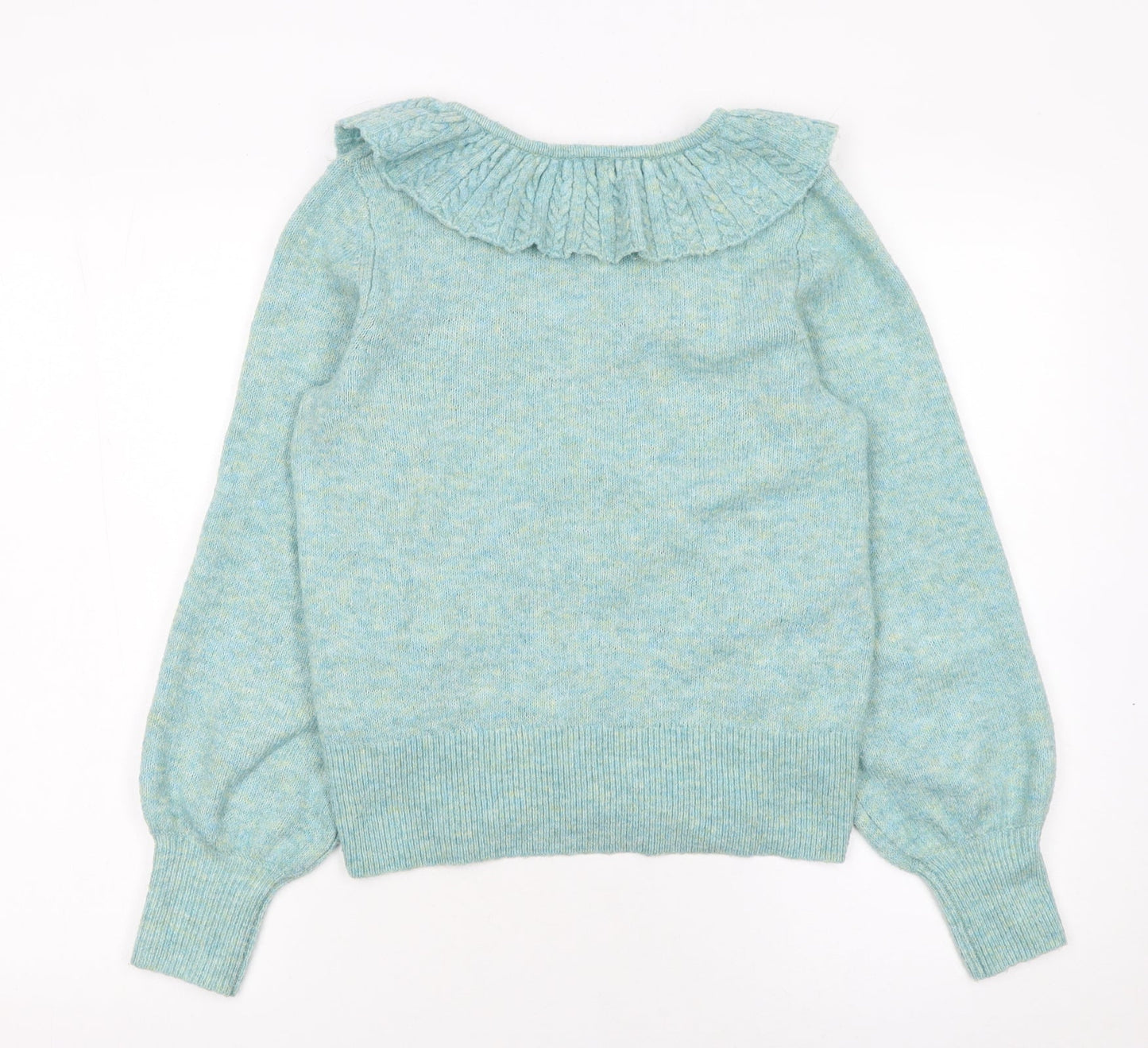 AND/OR Women's Blue Collared Knit Cardigan Size S