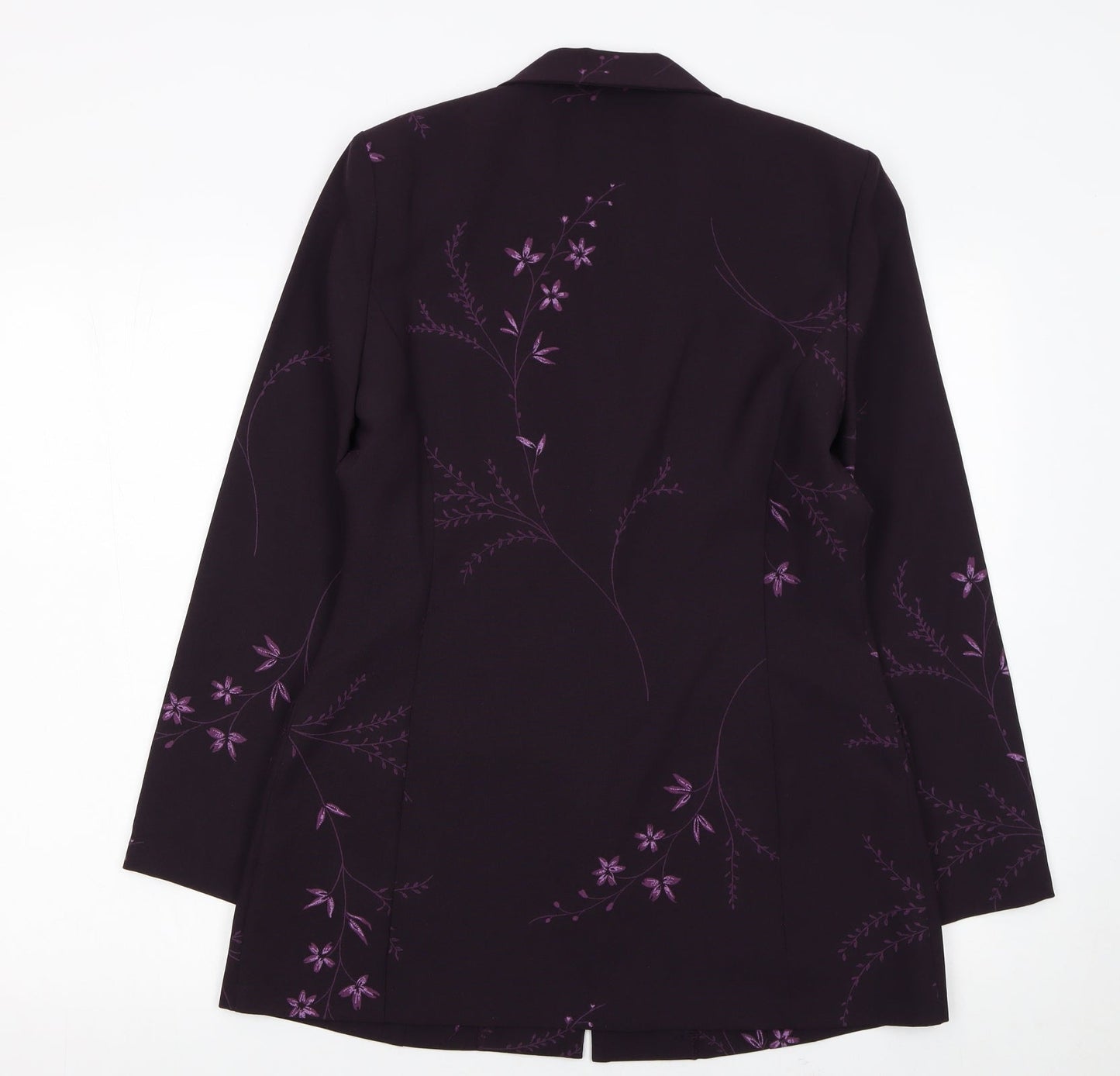 Select Women’s Purple Floral Single-Breasted Blazer Size 12