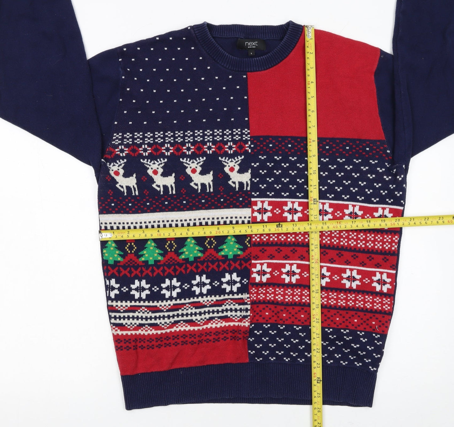 Next Men's Multicoloured Christmas Fair Isle Cotton Jumper L