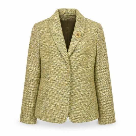 Marks & Spencer Per Una Women's Beige Bouclé Blazer Size 10