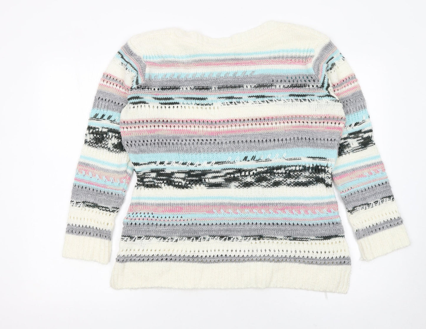 M&Co Women’s Multicoloured Knit Pullover Jumper Size 14