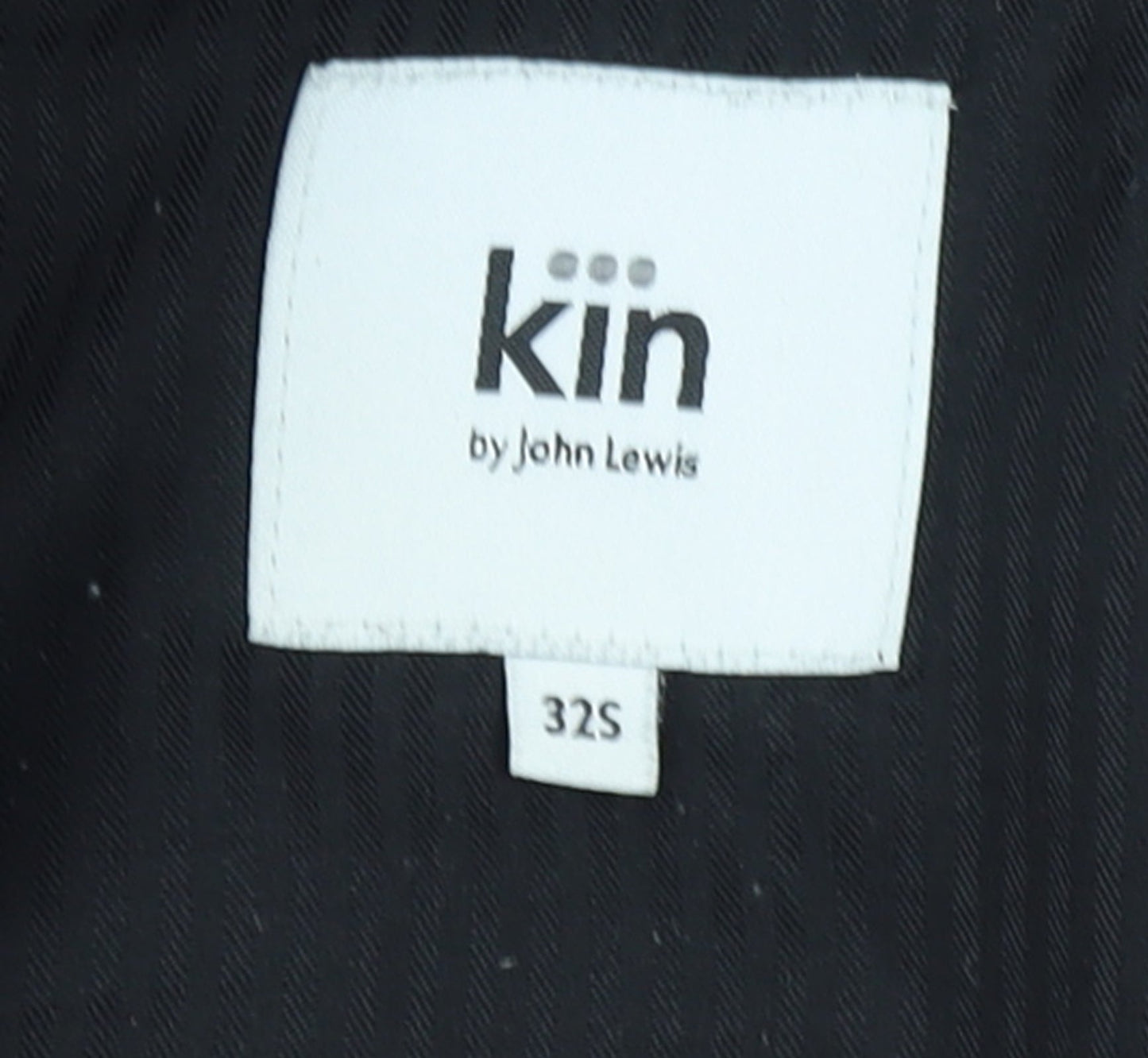 Kin by John Lewis Men's Grey Wool Blend Dress Trousers 32S Regular Fit