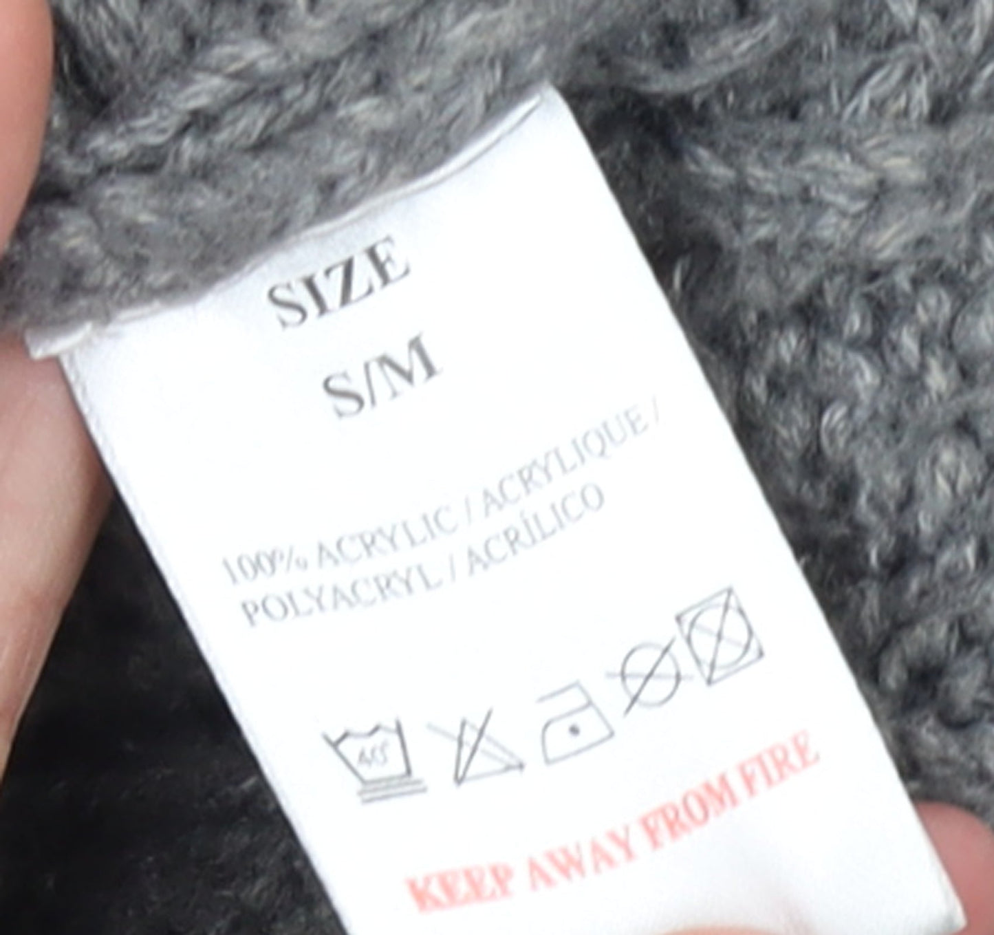 QED London Women's Grey Cable Knit Long Sleeve V-Neck Cardigan S