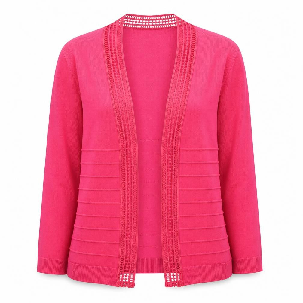 Soon Women's Pink Knit Open Front Cardigan Size 12