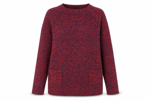 Gap Women Red Crew Neck Long Sleeve Knit Pullover Jumper Size S