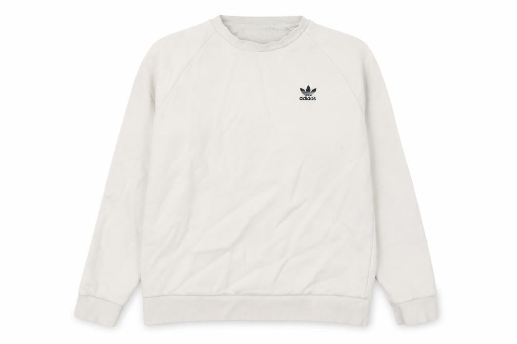 Adidas Men's Beige Crew Neck Sweatshirt Size S Pullover