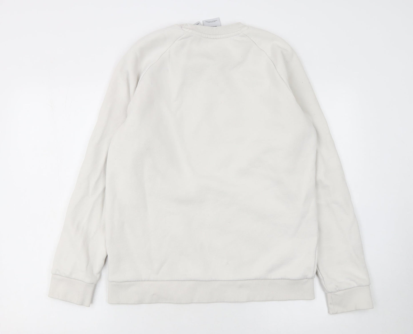 Adidas Men's Beige Crew Neck Sweatshirt Size S Pullover