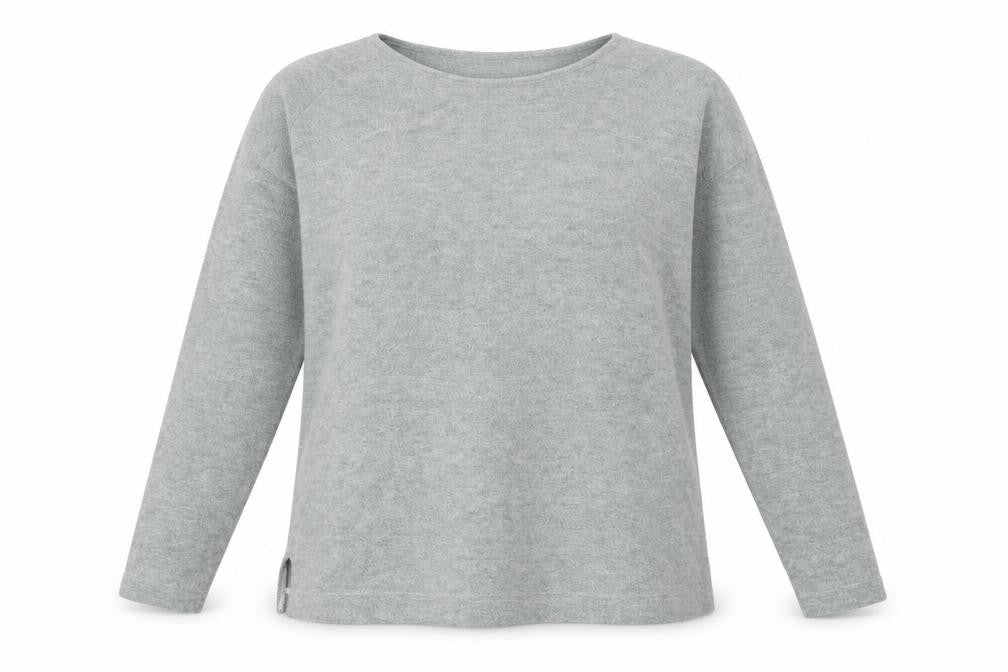 Topshop Womens Grey Knit Long Sleeve Pullover Jumper One Size