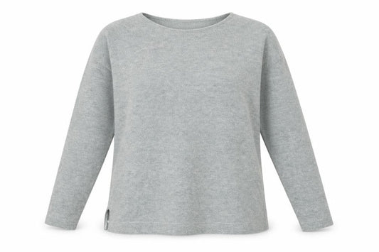 Topshop Womens Grey Knit Long Sleeve Pullover Jumper One Size