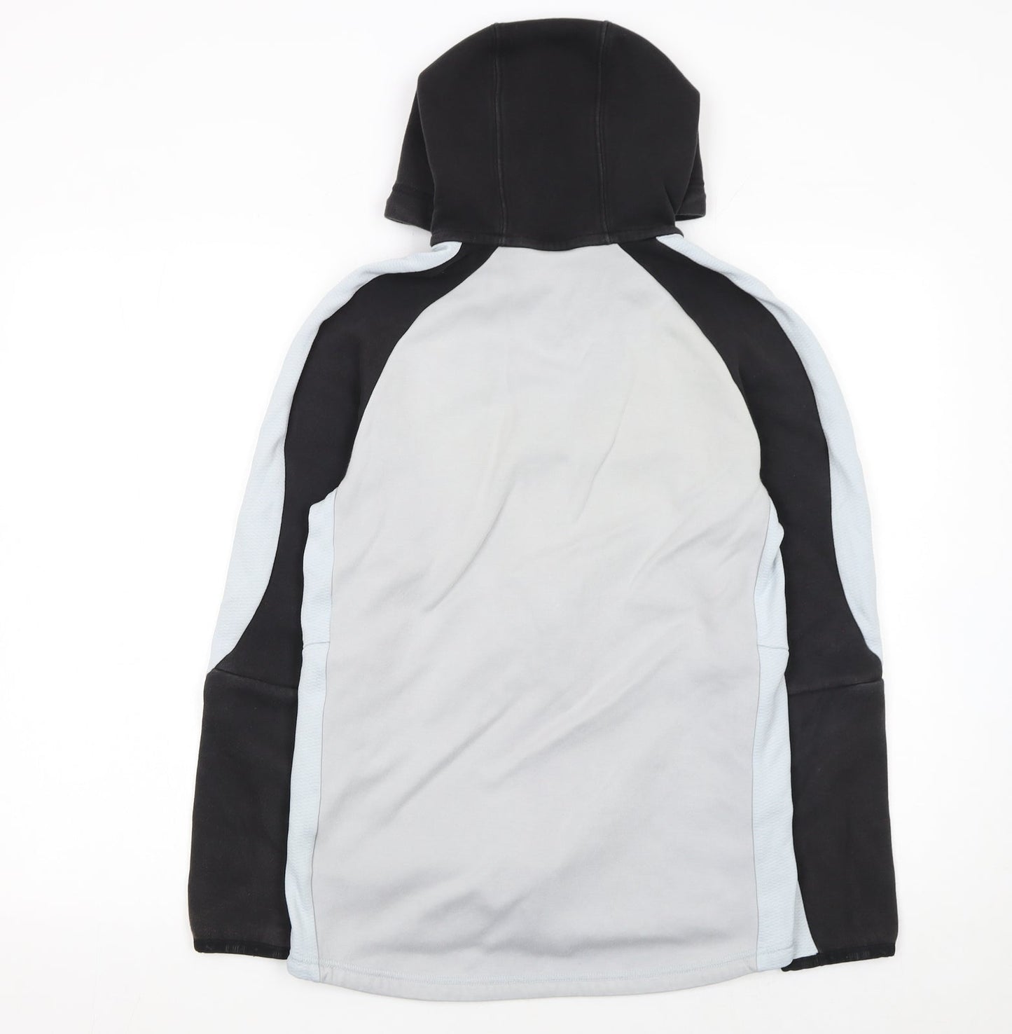 Puma Men's Grey & Black Full Zip Hooded Sports Hoodie Size S