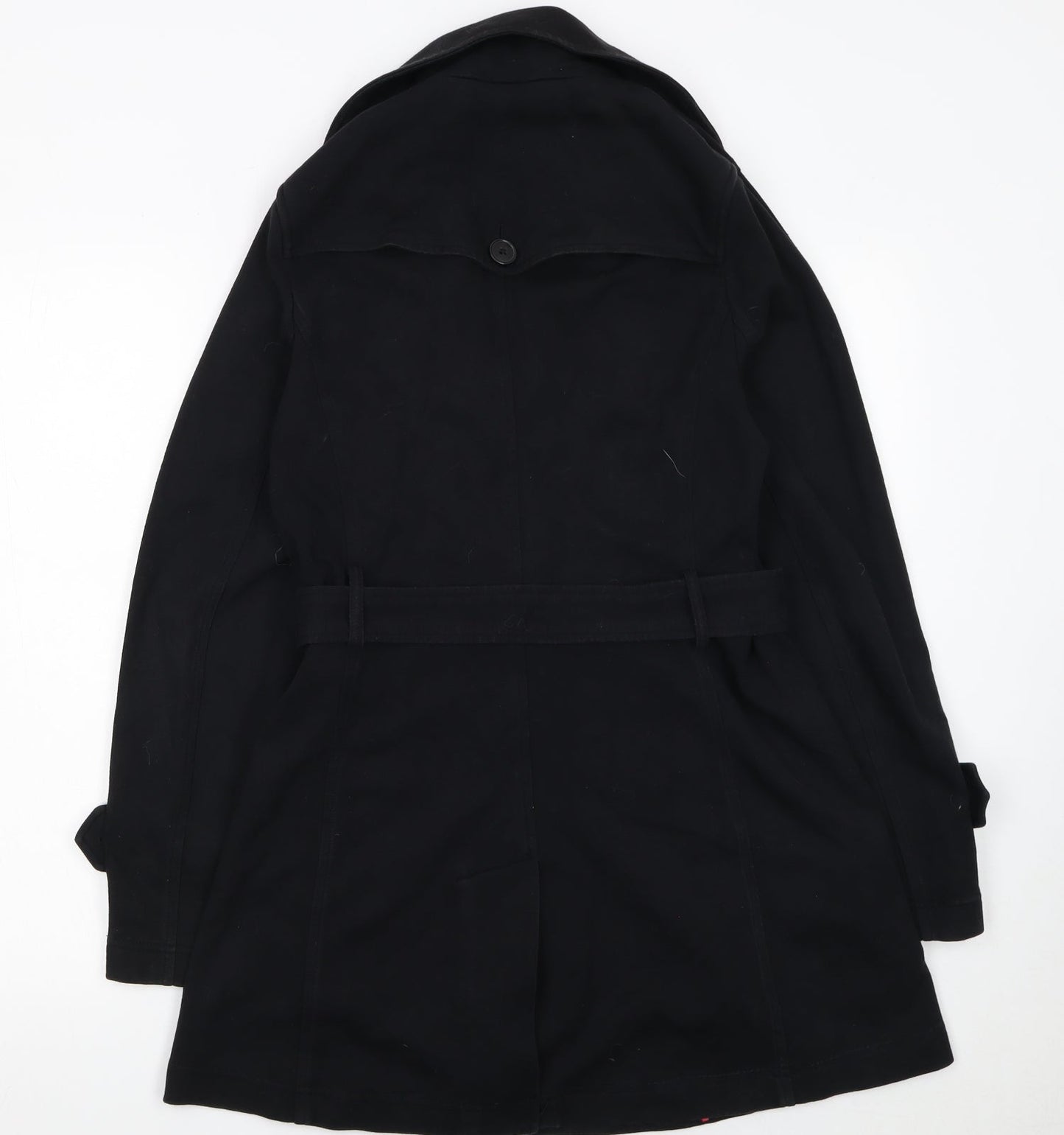 Willi Smith Women's Black Belted Trench Coat Size S