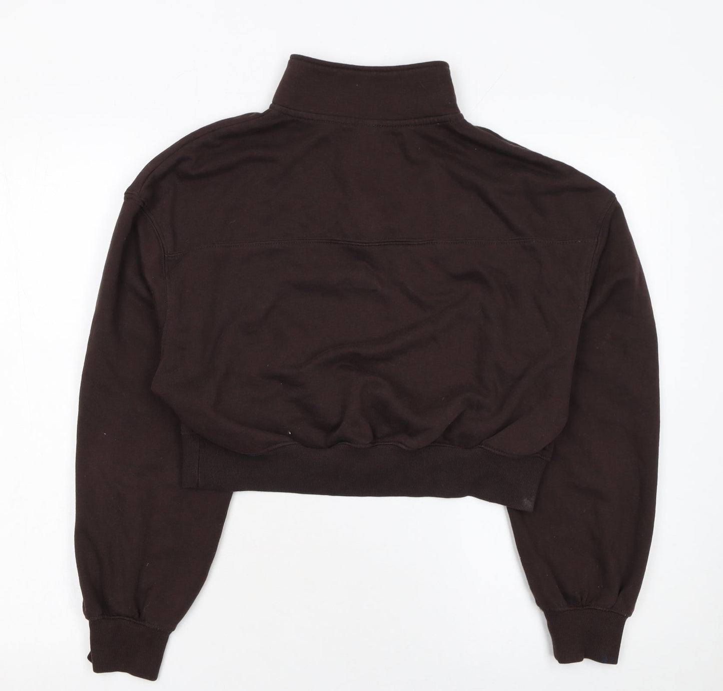 H&M Divided Women Brown 1/2 Zip Sweatshirt M