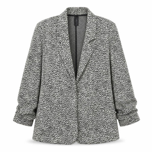 Next Women's Black Animal Print Blazer Size 14 Regular Fit