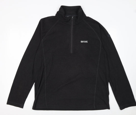 Regatta Men's Black Fleece 1/2 Zip Pullover Sweatshirt L