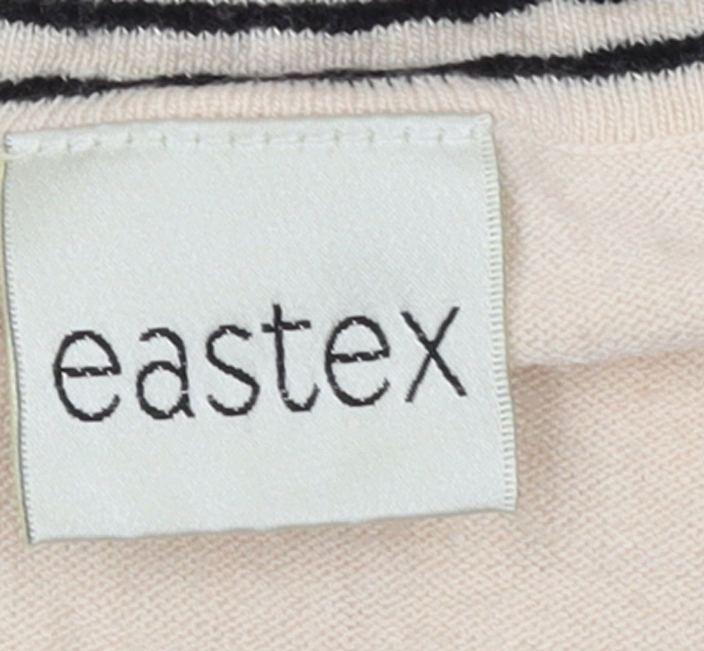 Eastex Women’s Beige Short Sleeve Cotton Knit Jumper Size 14