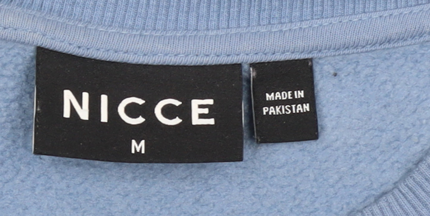 NICCE Men's Blue Crew Neck Logo Pullover Sweatshirt Size M