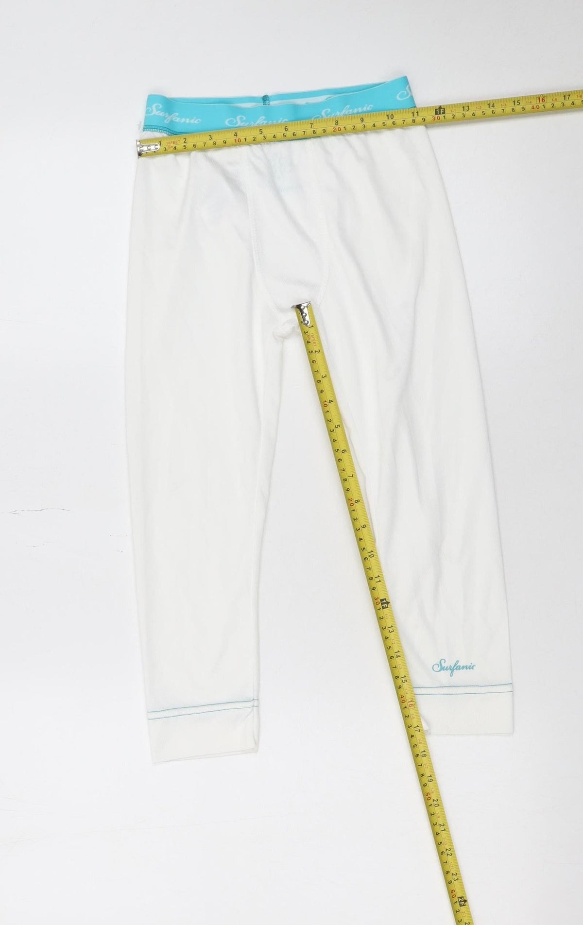 Surfanic Boys White Compression Base Layer Leggings 12 Years Ski Activewear