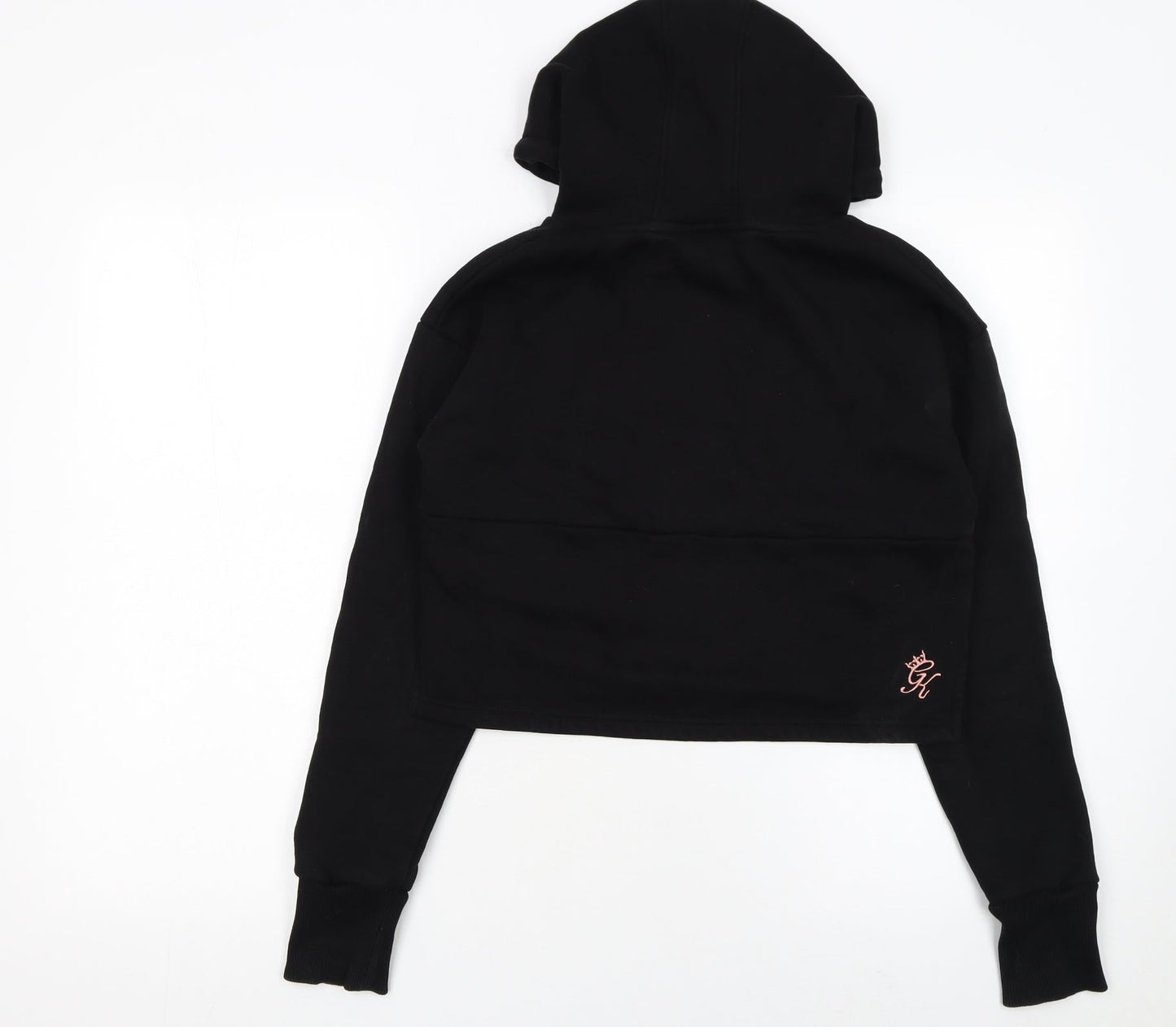 Gym King Women Black Crop Hoodie Size 8 Cotton Blend Pullover