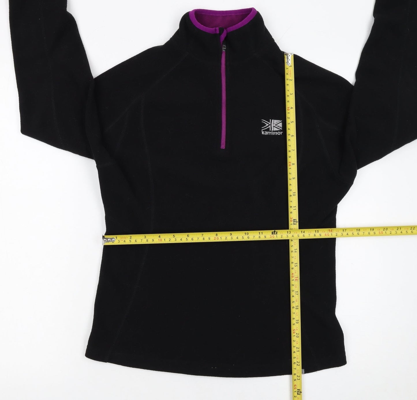 Karrimor Women Black Fleece 1/4 Zip Pullover Sweatshirt Size 10