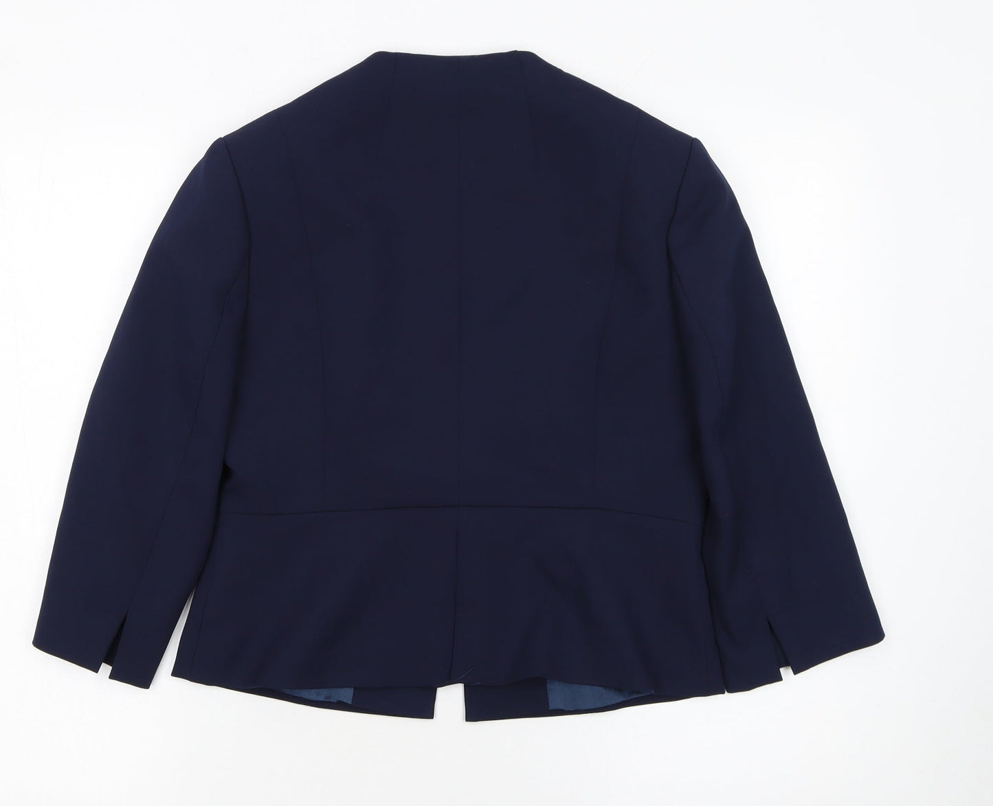 Jenny Packham Women's Blue Size 10 Tailored Blazer Jacket