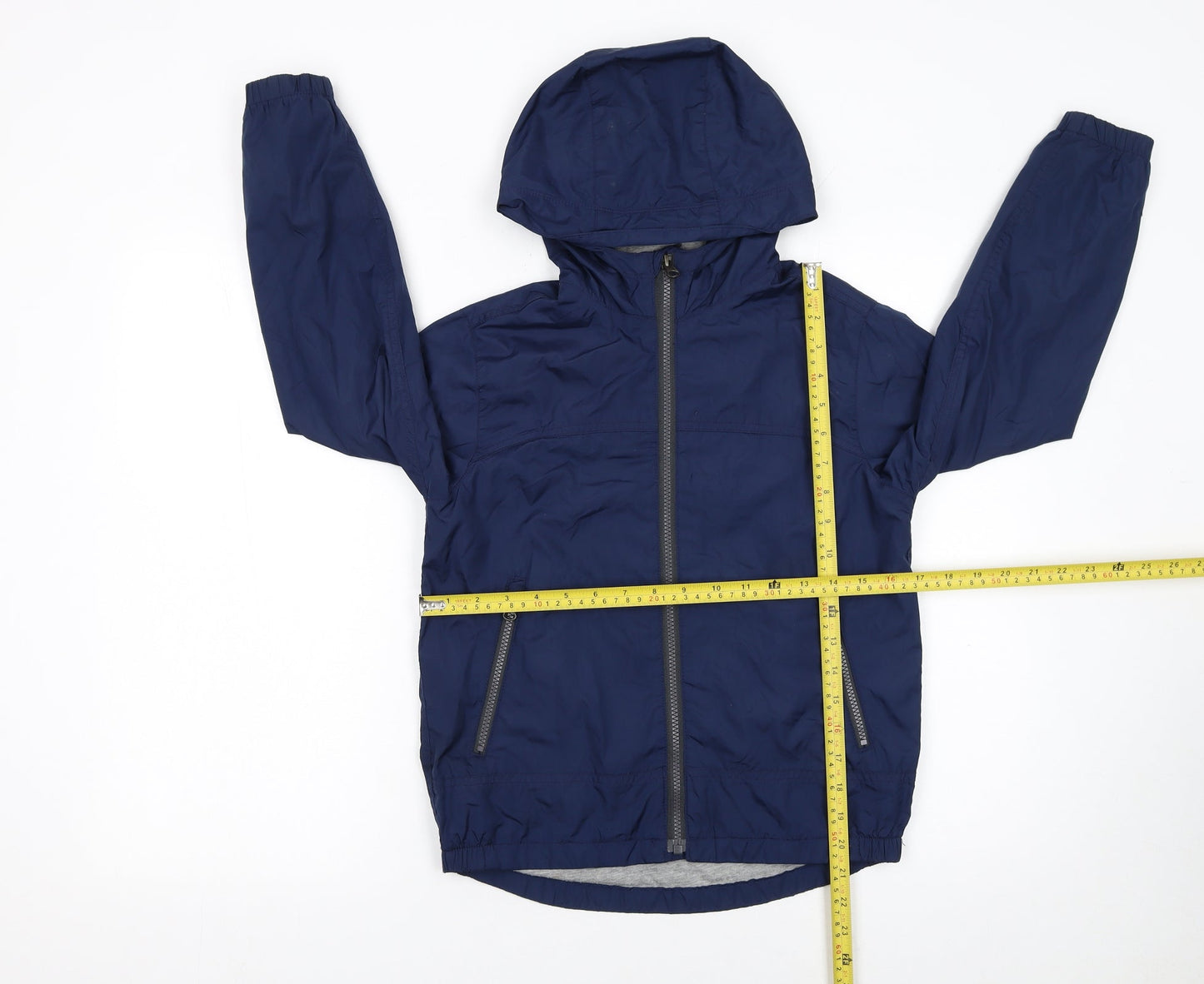 GAP Kids Boys Blue Hooded Windbreaker Jacket 8-9 Years