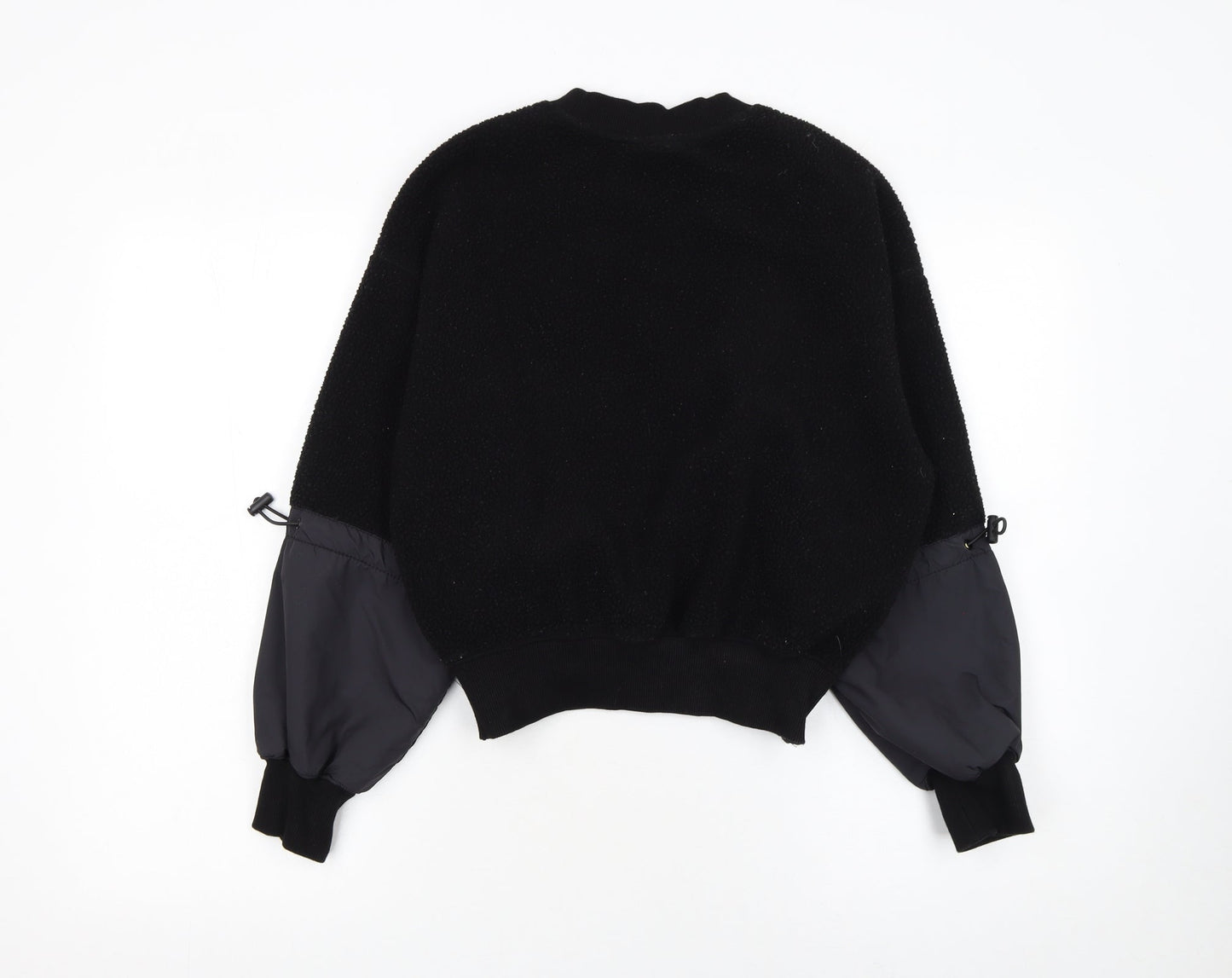 H&M Move Womens Black XS Pullover Sweatshirt with Zip Pocket