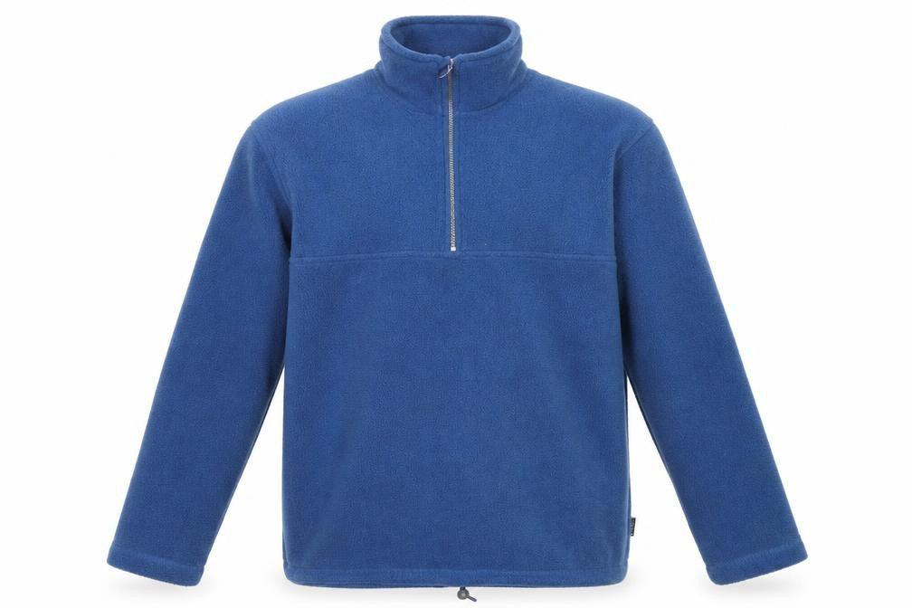 Zantos Men's Blue Fleece 1/4 Zip Pullover Sweatshirt Size S