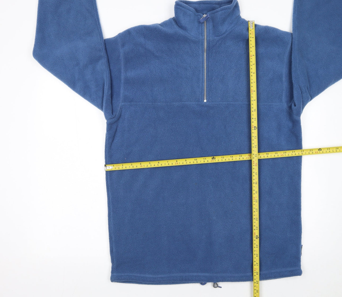 Zantos Men's Blue Fleece 1/4 Zip Pullover Sweatshirt Size S