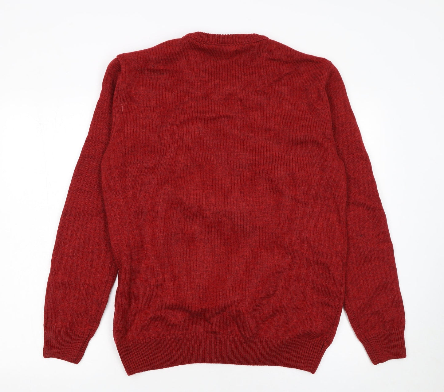Next Men's Red Christmas Deer Jumper Crew Neck L