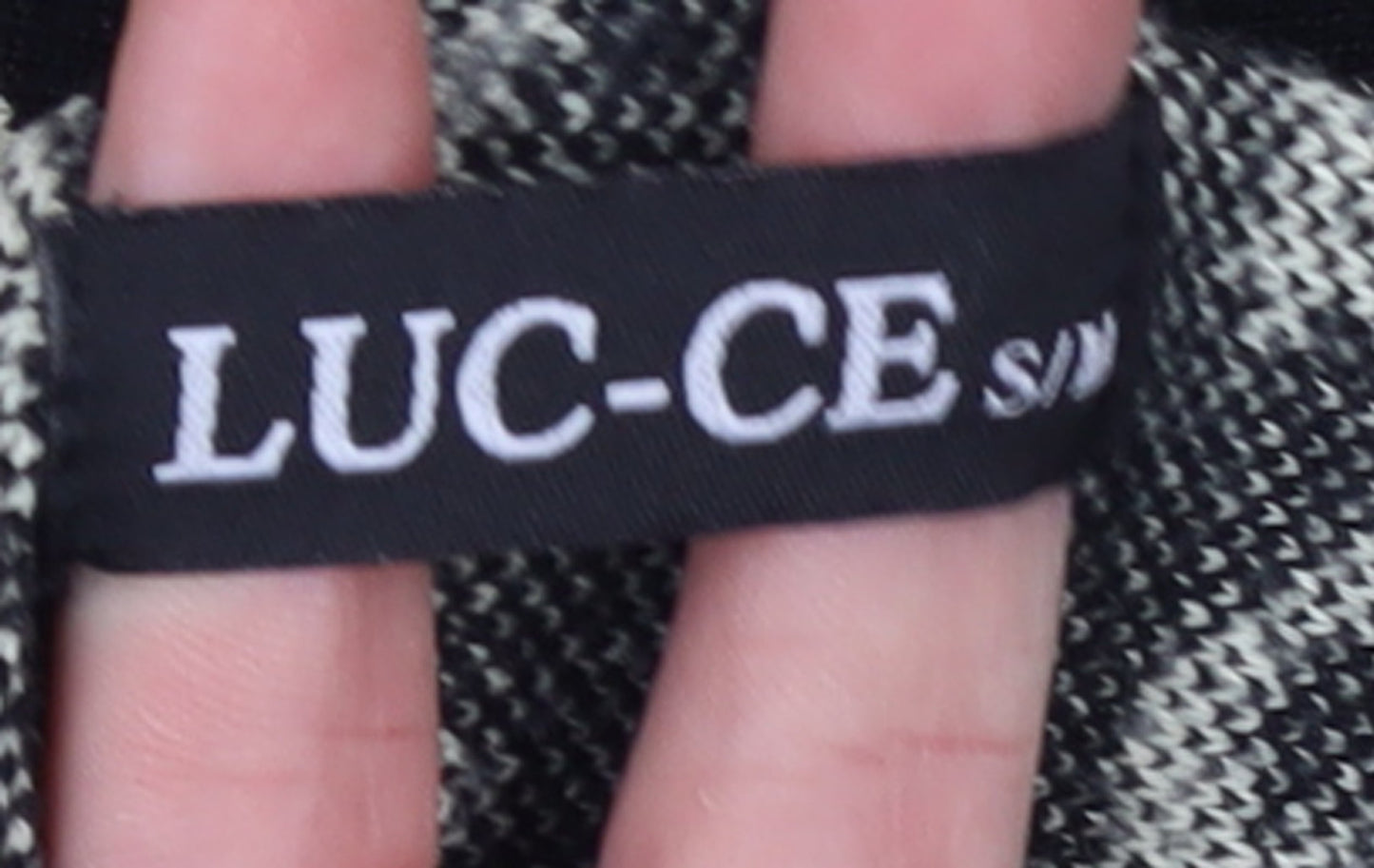 LUC-CE Womens Black A-Line Short Knit Skirt Size S