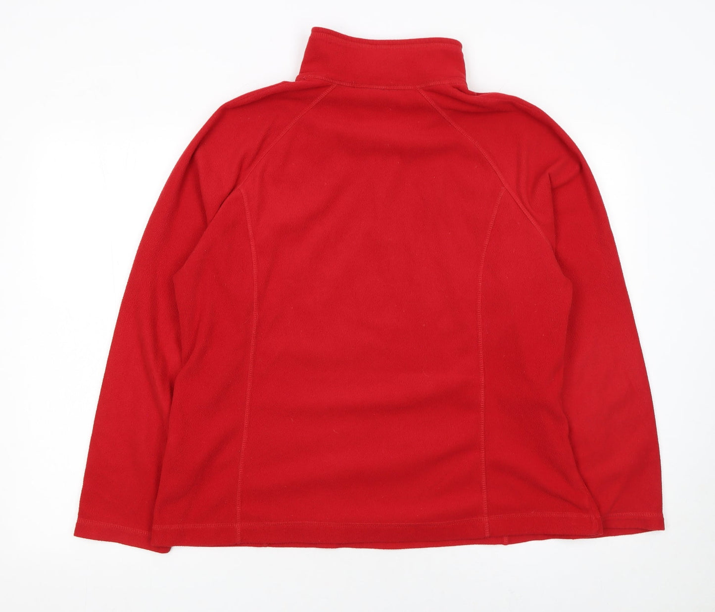 Lands' End Men's Red Fleece 1/4 Zip Pullover Sweatshirt Size L
