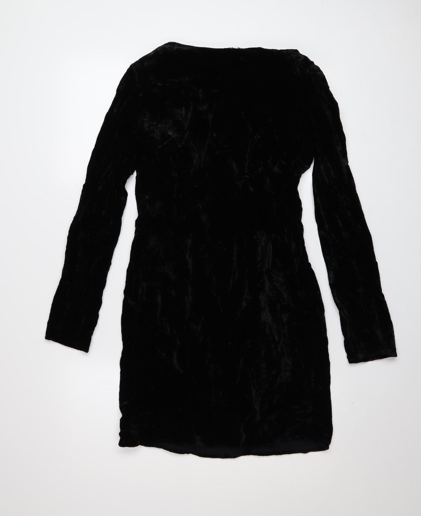 & Other Stories Women Black Size 8 Velvet Bodycon Dress