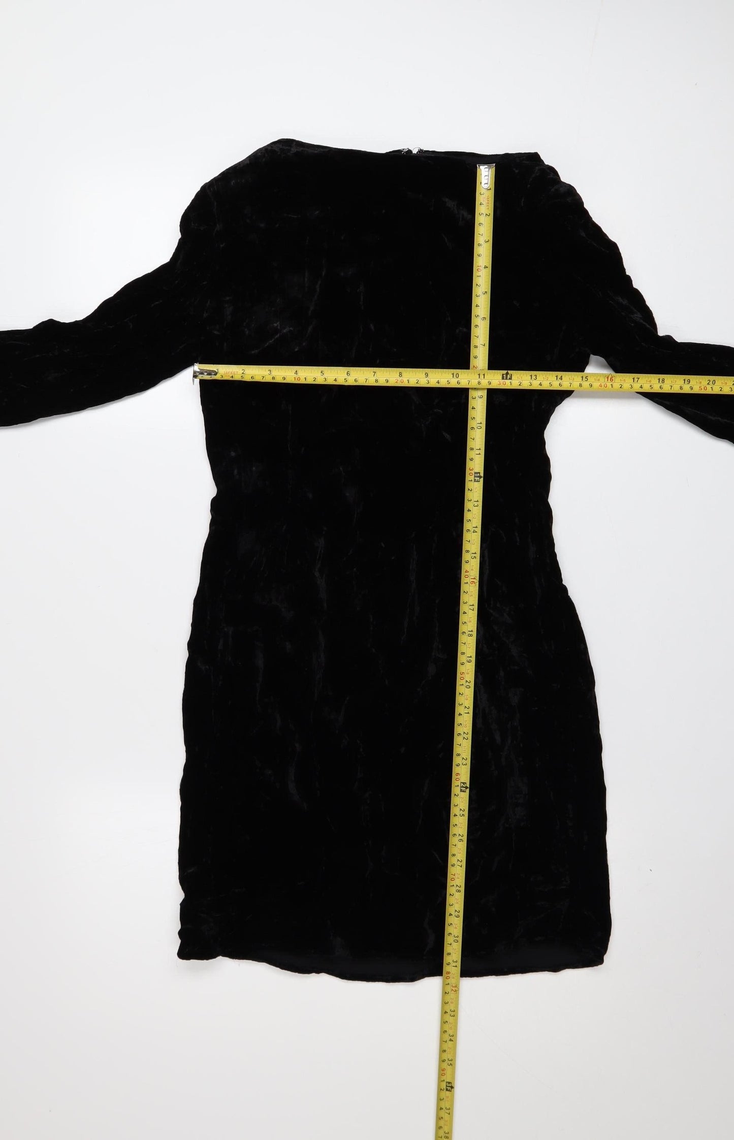 & Other Stories Women Black Size 8 Velvet Bodycon Dress