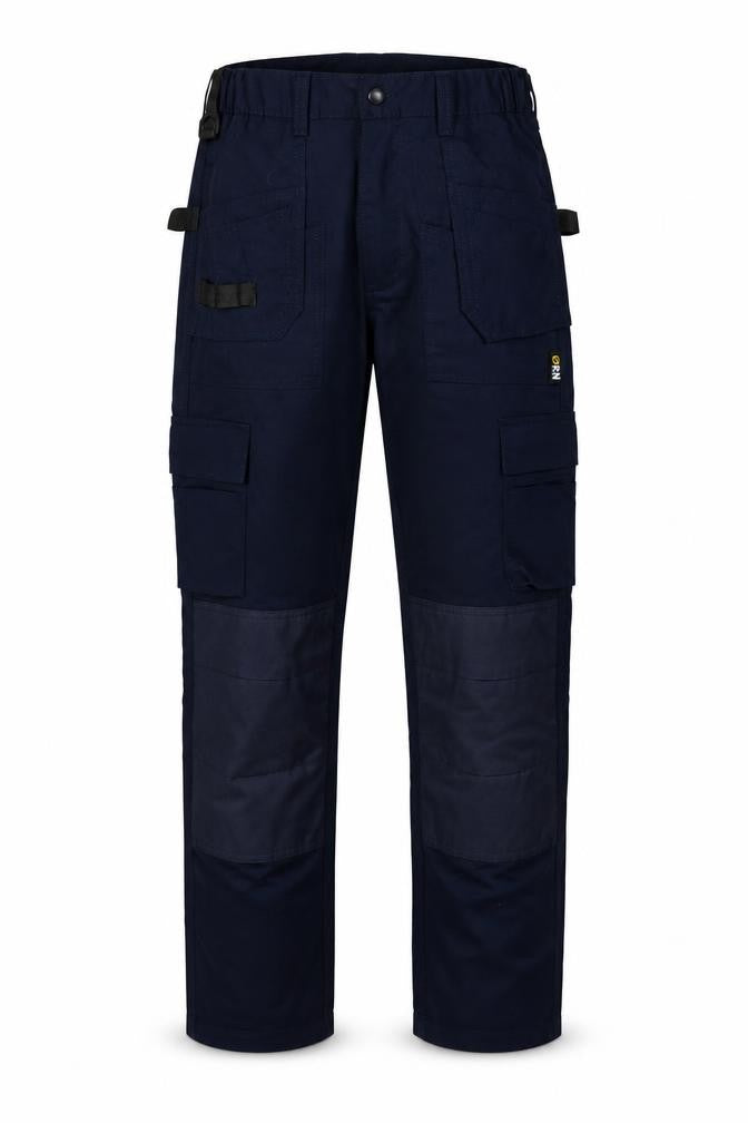 ORN Men's Navy Blue Cargo Work Trousers 30S Cotton Blend