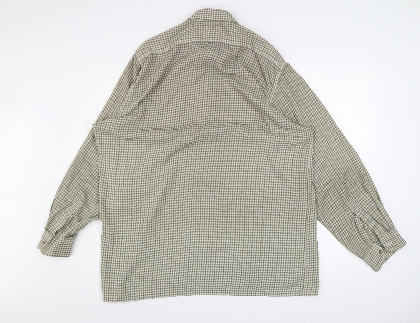 Peter Willis Country Men's Green Check Long Sleeve 16.5in Button-Up Shirt
