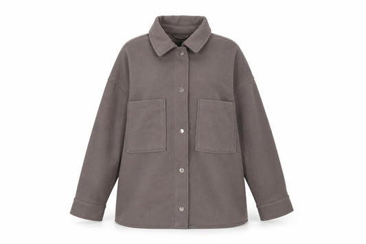 Primark Women Brown Fleece Button Casual Jacket Size S