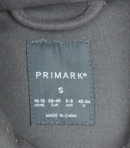 Primark Women Brown Fleece Button Casual Jacket Size S