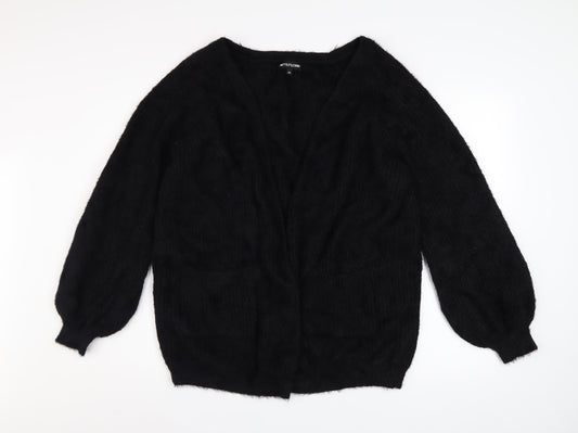 PrettyLittleThing Women Black M Knit V-Neck Cardigan Jumper