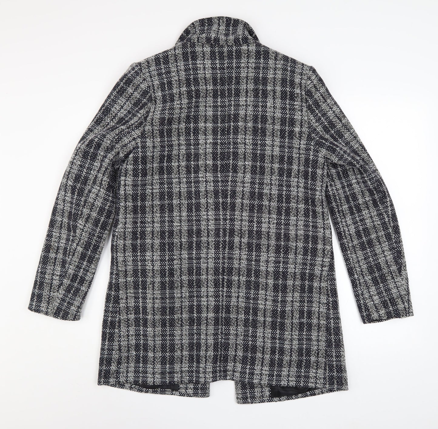 New Look Women’s Grey Check Double Breasted Tweed Blazer UK 8