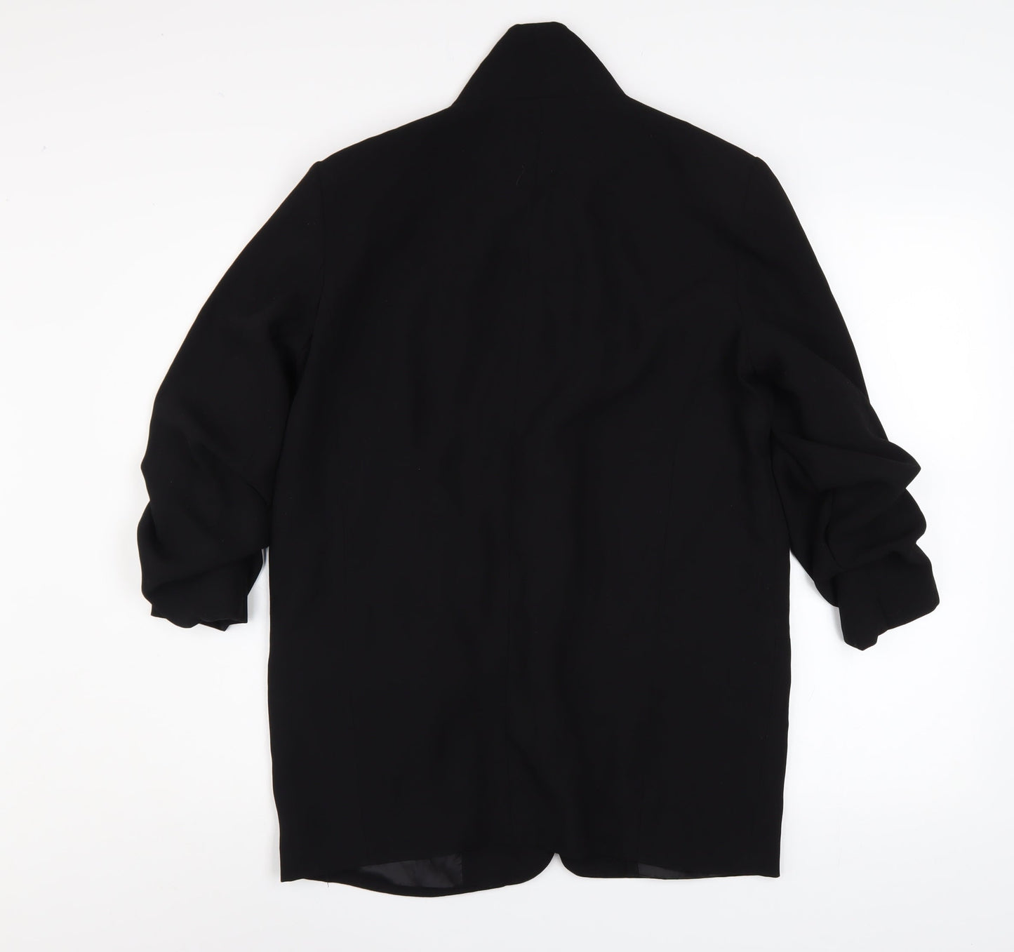 Stradivarius Women’s Black Polyester Blazer Size 12 Open Front