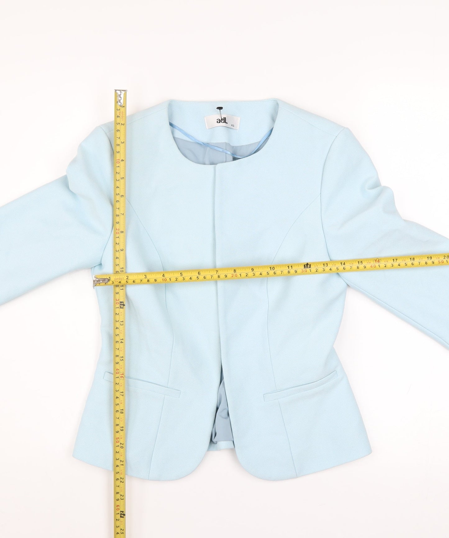 adl Women’s Blue XS Slim Fit Lined Twill Blazer Jacket