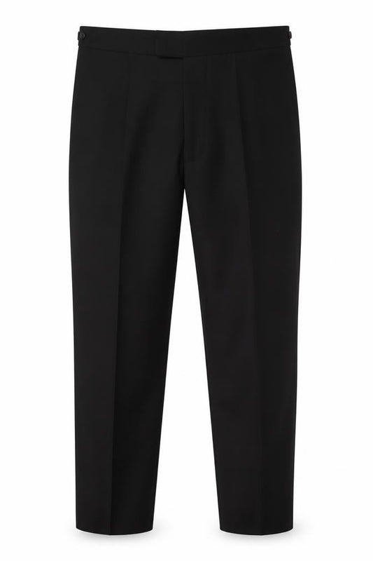 Burton Menswear Men's Black 38in Wool Blend Regular Fit Dress Pants