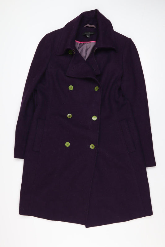 Kenneth Cole Women's Purple Wool Blend Pea Coat Size 12
