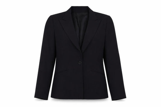 Dorothy Perkins Women's Black Pinstripe Single-Breasted Blazer Size 14