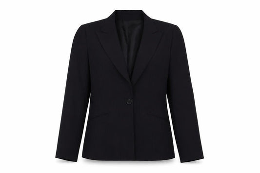 Dorothy Perkins Women's Black Pinstripe Single-Breasted Blazer Size 14