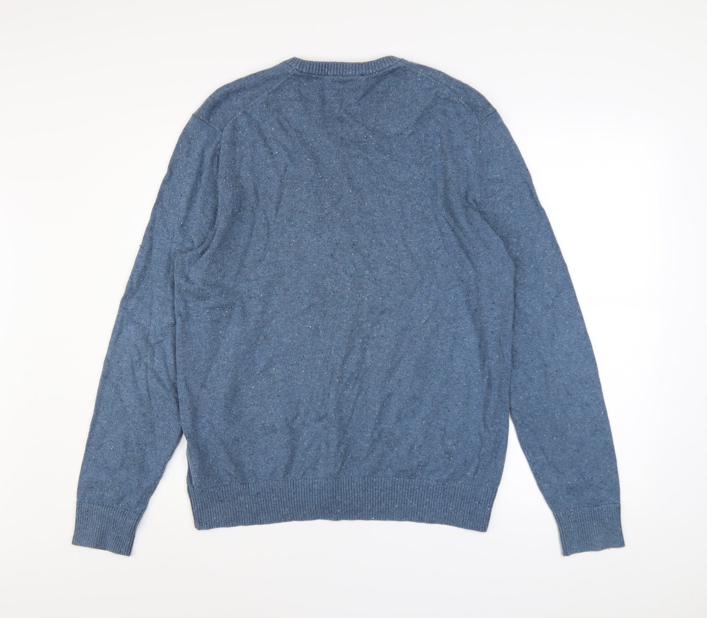GAP Men's Blue Cotton Cashmere Crew Neck Jumper Size L