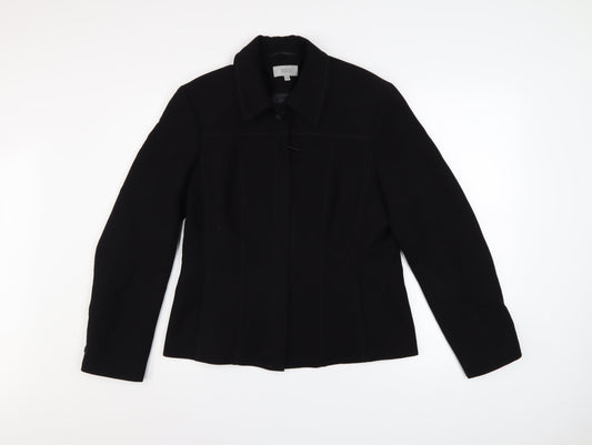 Marks and Spencer Women Black Size 14 Classic Blazer Jacket
