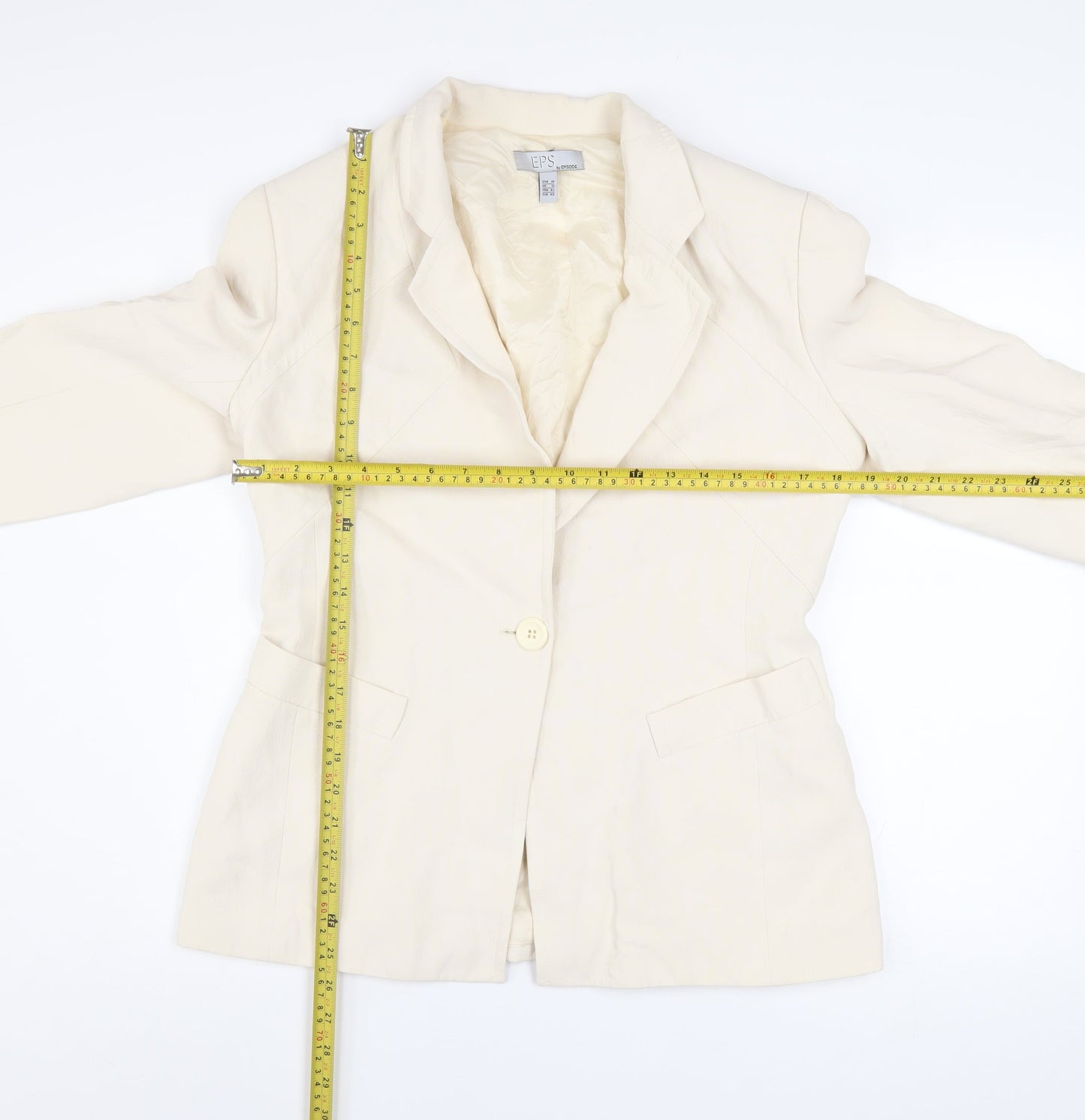 Episode Women's Ivory Wool Blend Blazer Jacket Size 12